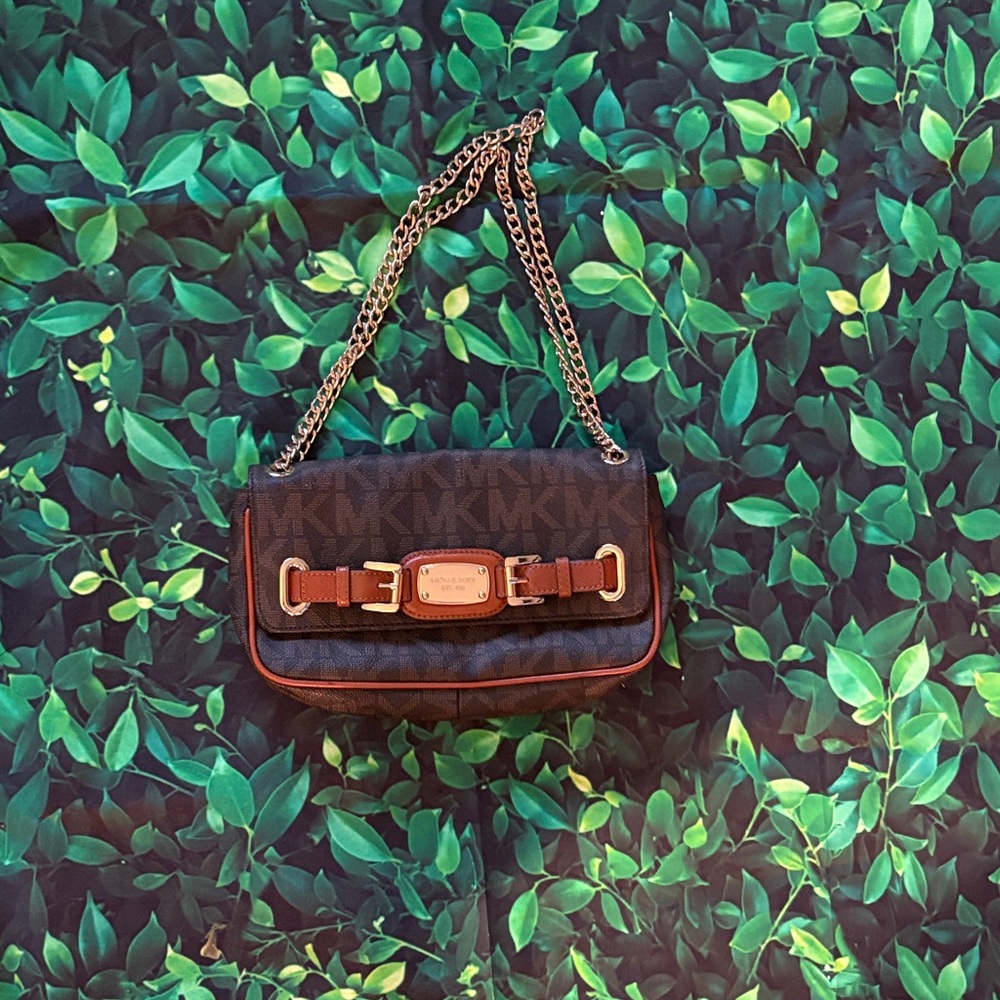 Michael Kors Brown Shoulder Bag with Chain Strap